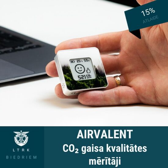 15 % atlaide CO₂ gaisa kvalitātes mērītājiem